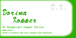 dorina kopper business card